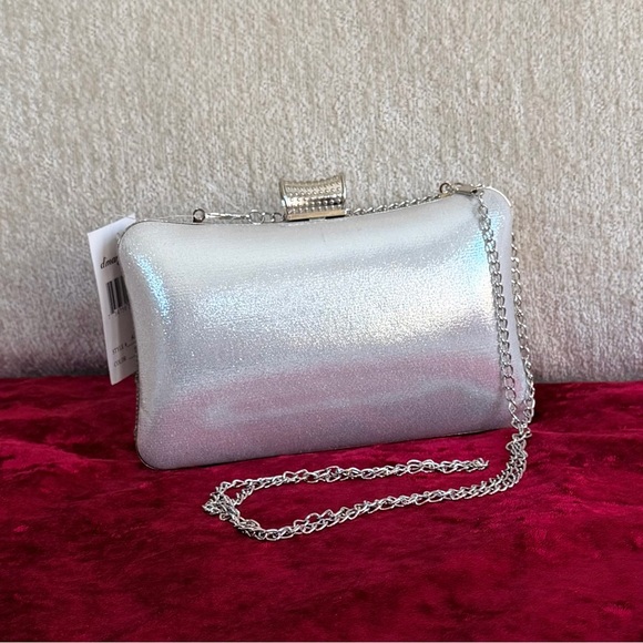 D'margeaux Dazzling Silver Evening Clutch Bag - Picture 5 of 16